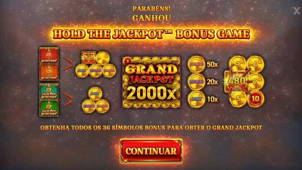 Hold The Jackpot Jogo Bônus 36 Coins