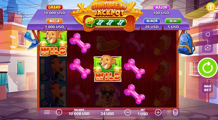 Respin Wild Fixo de Caramelo Jackpot