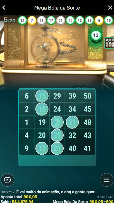Mega Bola da Sorte Sorteio de Bolas