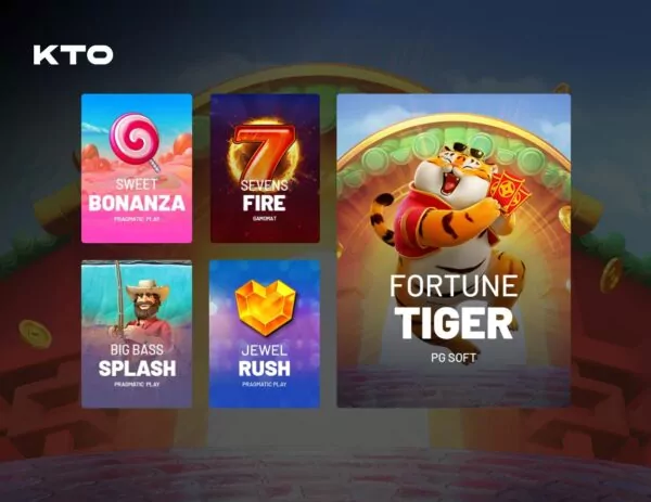 Os slots mais populares na KTO!