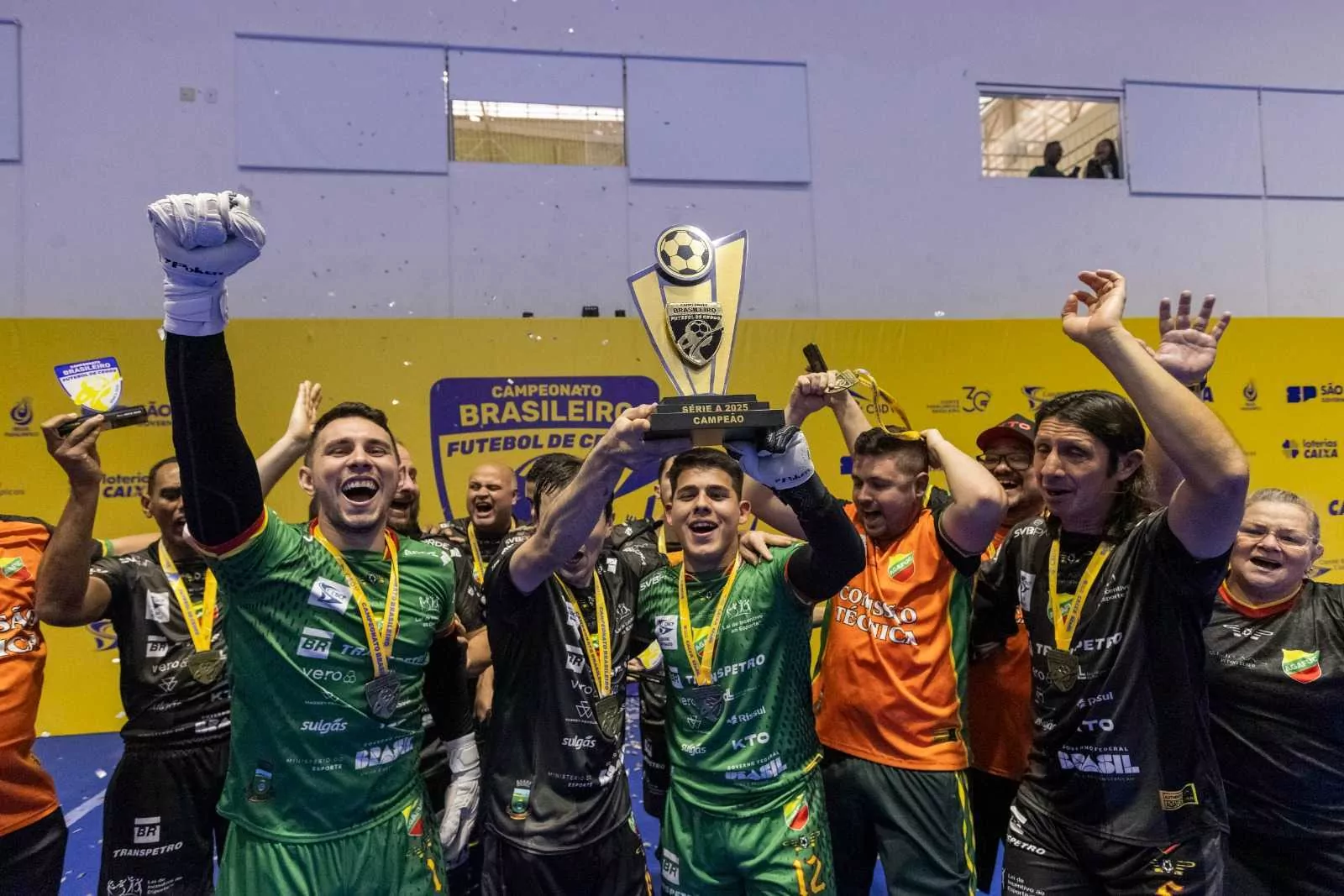 Time gaúcho ganhou o Campeonato Brasileiro. Agora, disputa a final da Liga Nacional de Futebol de Cegos. Foto: Divulgação