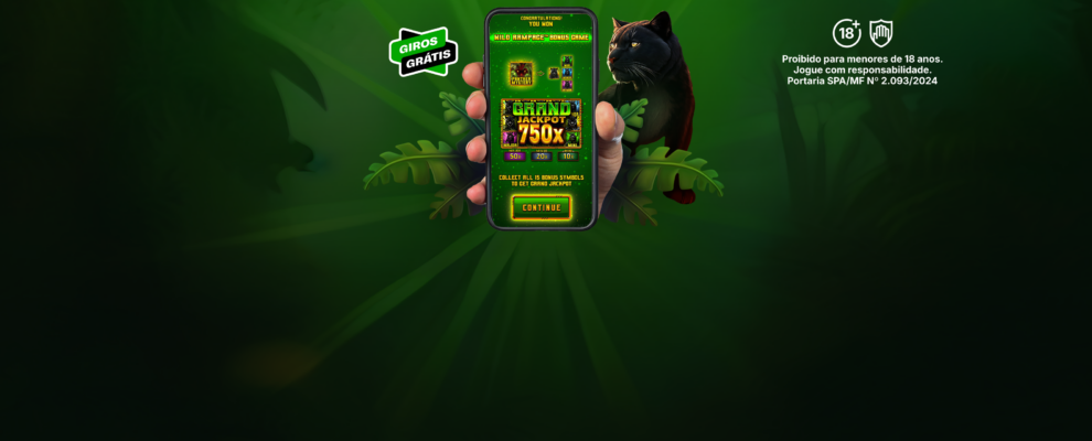 Ganhe 50 giros grátis!